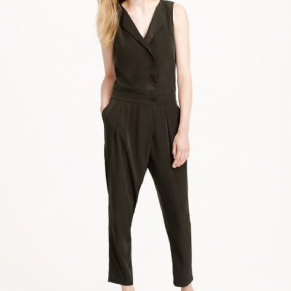 j crew green jumpsuit
